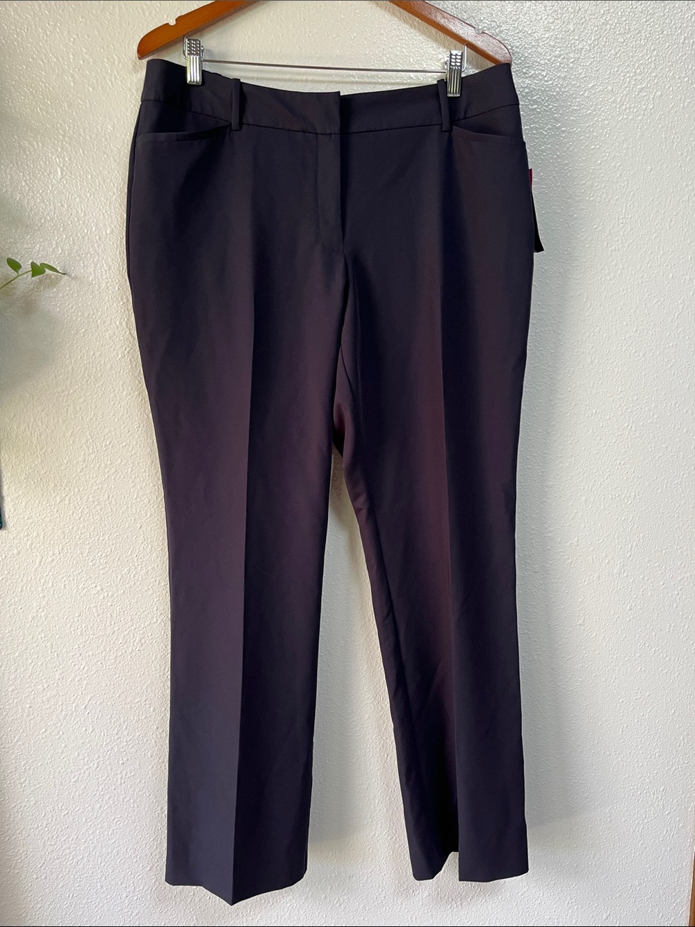 Worthington Curvy Fit Plus Size Perfect Trouser Pants Navy Blue 14 NWT